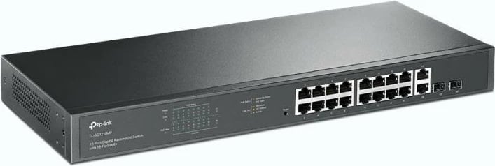 Switch TP-Link TL-SG1218MP 18 porta gigabit, 16 PoE+ 30W, buxhet PoE 250W, rackmount