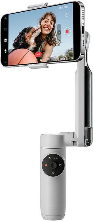 Stabilizator 3-akse për celular, Insta360 Flow, bateri 2900mAh 12h, AI tracking, selfie stick 215mm me tripod, gri