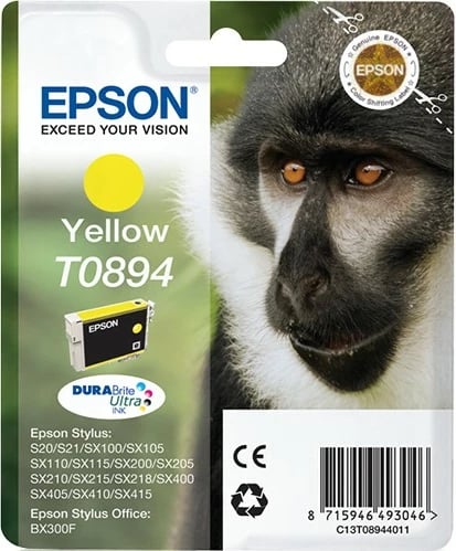 Toner Epson T0894 DURABrite Ultra, 3.5ml, e verdhë