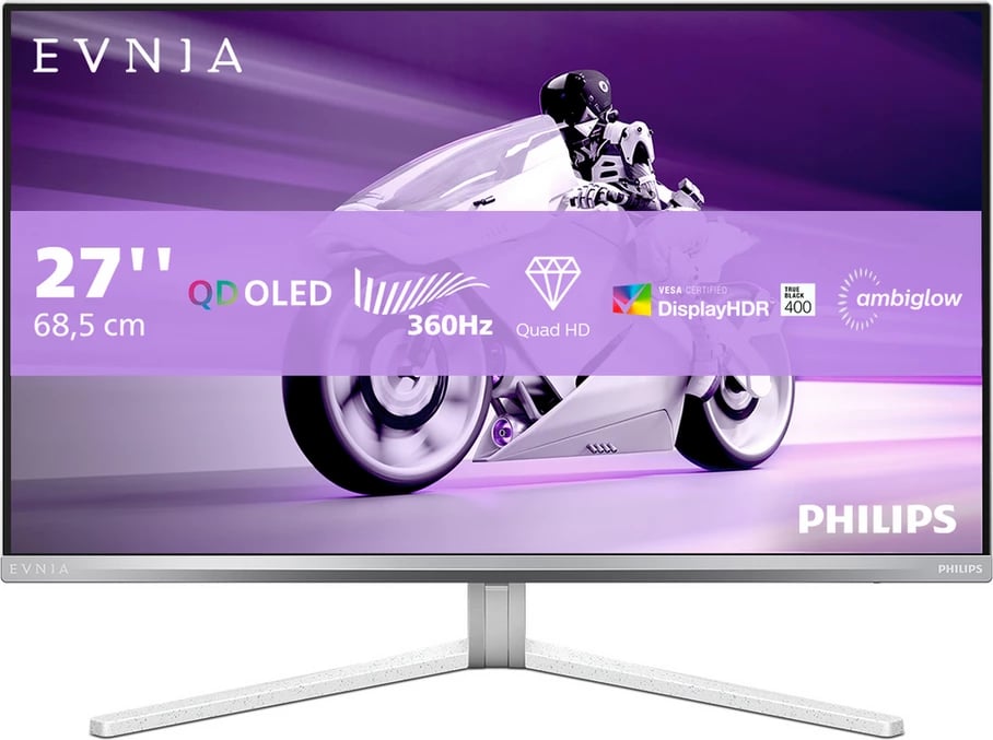 Monitor Philips 27M2N8500/00 27" QD‑OLED 360Hz Quad HD bardhë