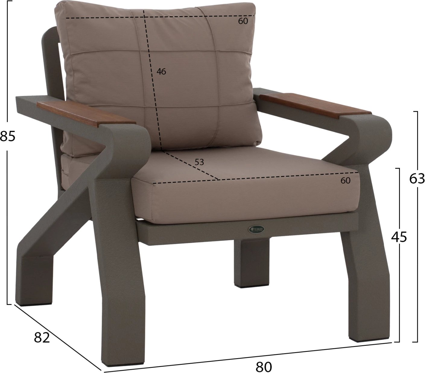 Set për jashtë 4 pjesësh, alumin gri, FH5885.01