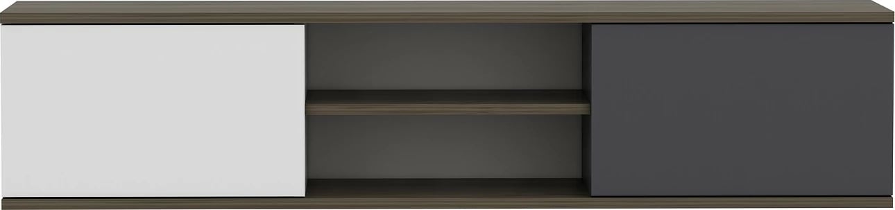 Komodë TV Hanah Home, Ayze, antracit, arr, e bardhë, 160x33.2x32cm