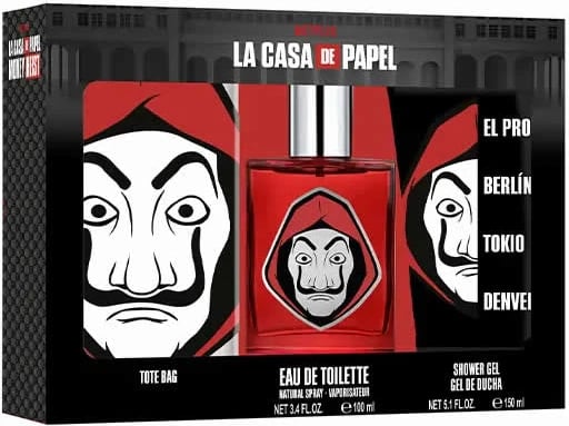 Set Eau de Toilette për meshkuj Netflix La Casa De Papel 100ml, 3 copë