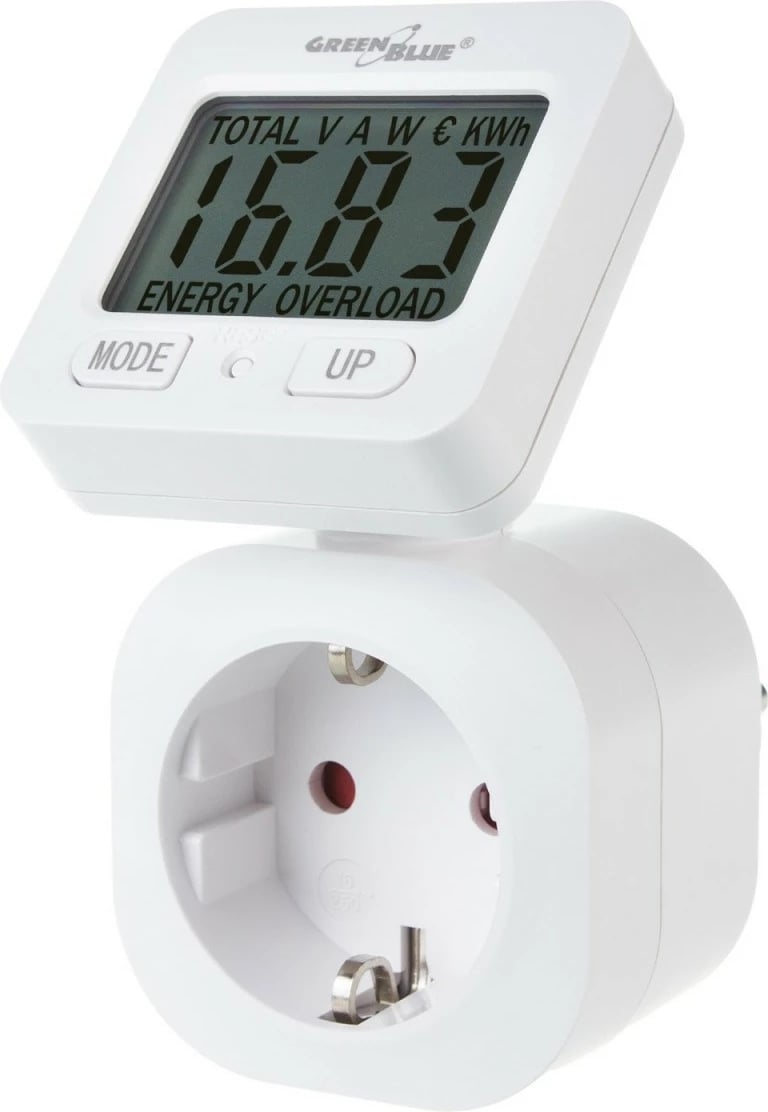 Matës energjie GreenBlue GB615E, 3680W, ekran i kthyeshëm, i bardhë