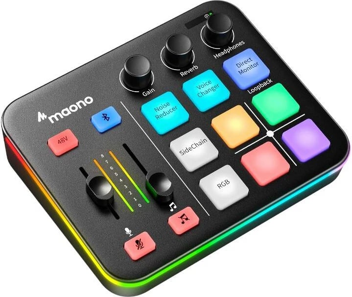 Kartë zanore Maono G1 Neo, e jashtme, me ndriçim RGB, e zezë