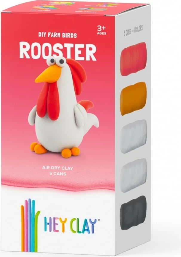 Set modelimi me baltë Hey Clay, Tm Toys, HCL50164CEE, 5 ngjyra, Gjel