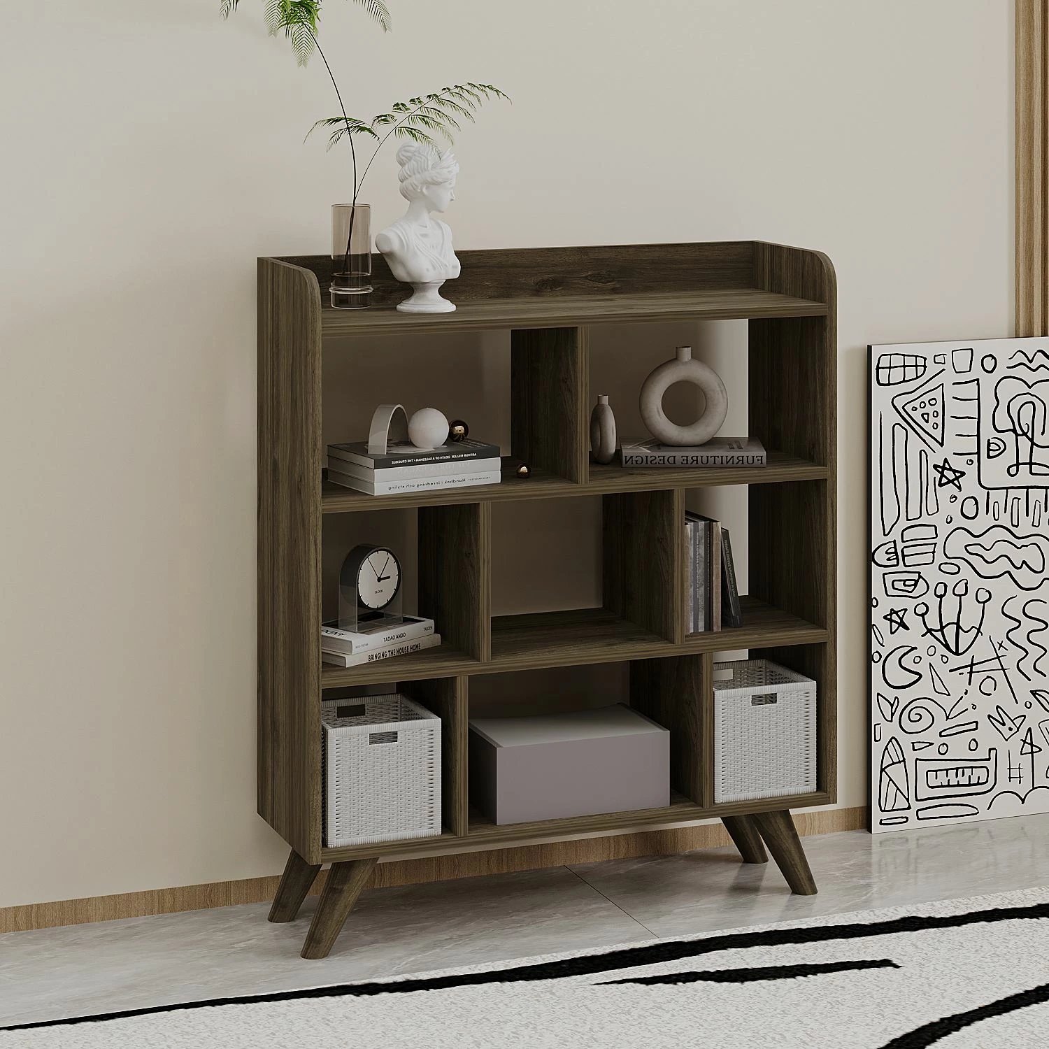 Raft librash Skye Decor, ngjyrë arre, Florida