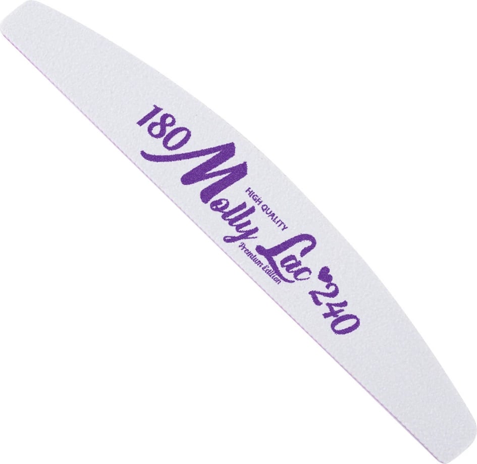 Lima për thonj MollyLac Double-sided Boat 180/240 për femra e purpurt 1 copë