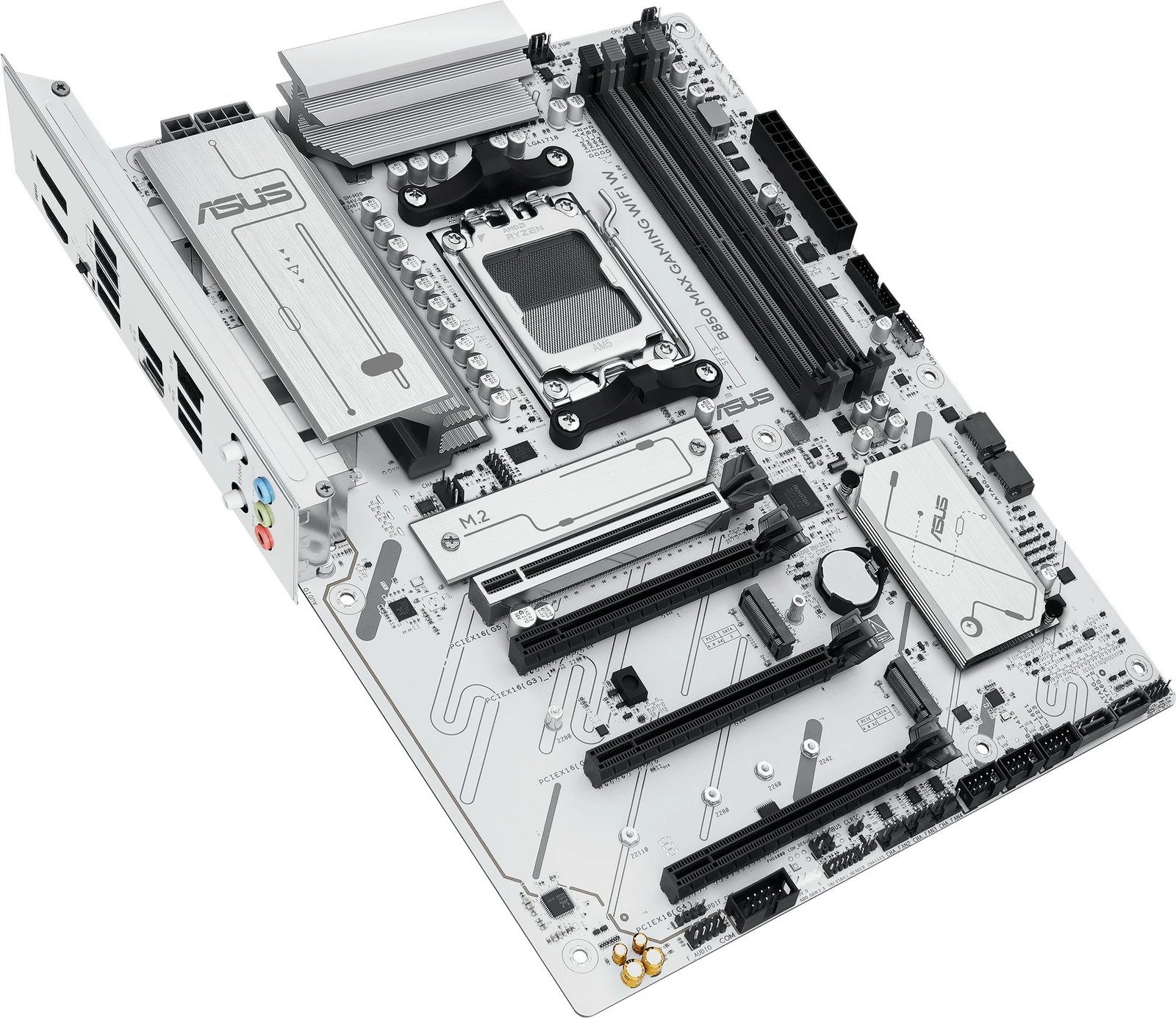 Pllakë amë ASUS B850 MAX GAMING WIFI W, Socket AM5, DDR5, Wi-Fi, e bardhë