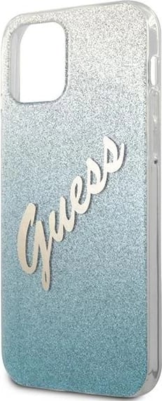 Mbështjellës Guess GUHCP12MPCUGLSBL për iPhone 12/12 Pro 6.1", Glitter Gradient, Blu
