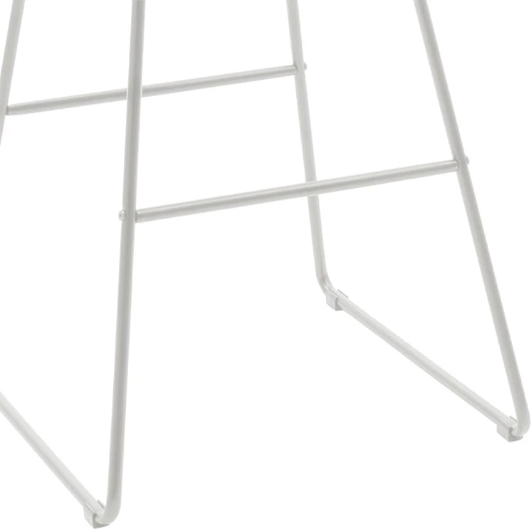 Karrige për bar, metalike, jastëk PVC, ngjyrë bardhë