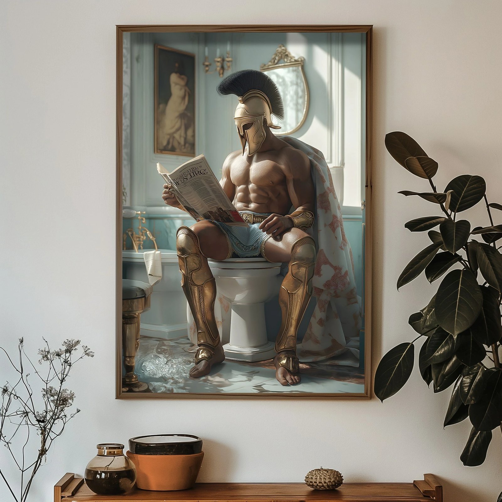 Pikturë dekorative me kornizë MDF, shumëngjyrëshe, HUM068, 50x70x3.5 cm