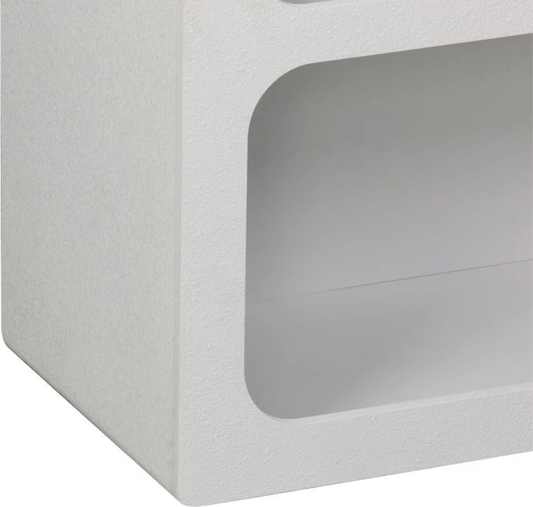 Raft librash Emersi, MDF, ngjyrë e bardhë, 70x35x100cm