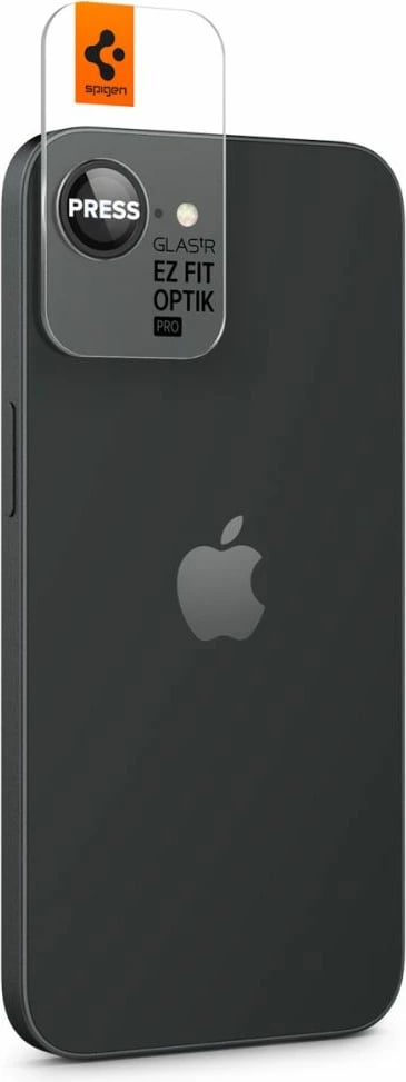 Mbrojtës xhami për kamerë Spigen Optik Pro GLAS.TR Ez Fit, për iPhone 16e, 2 copë, Zi