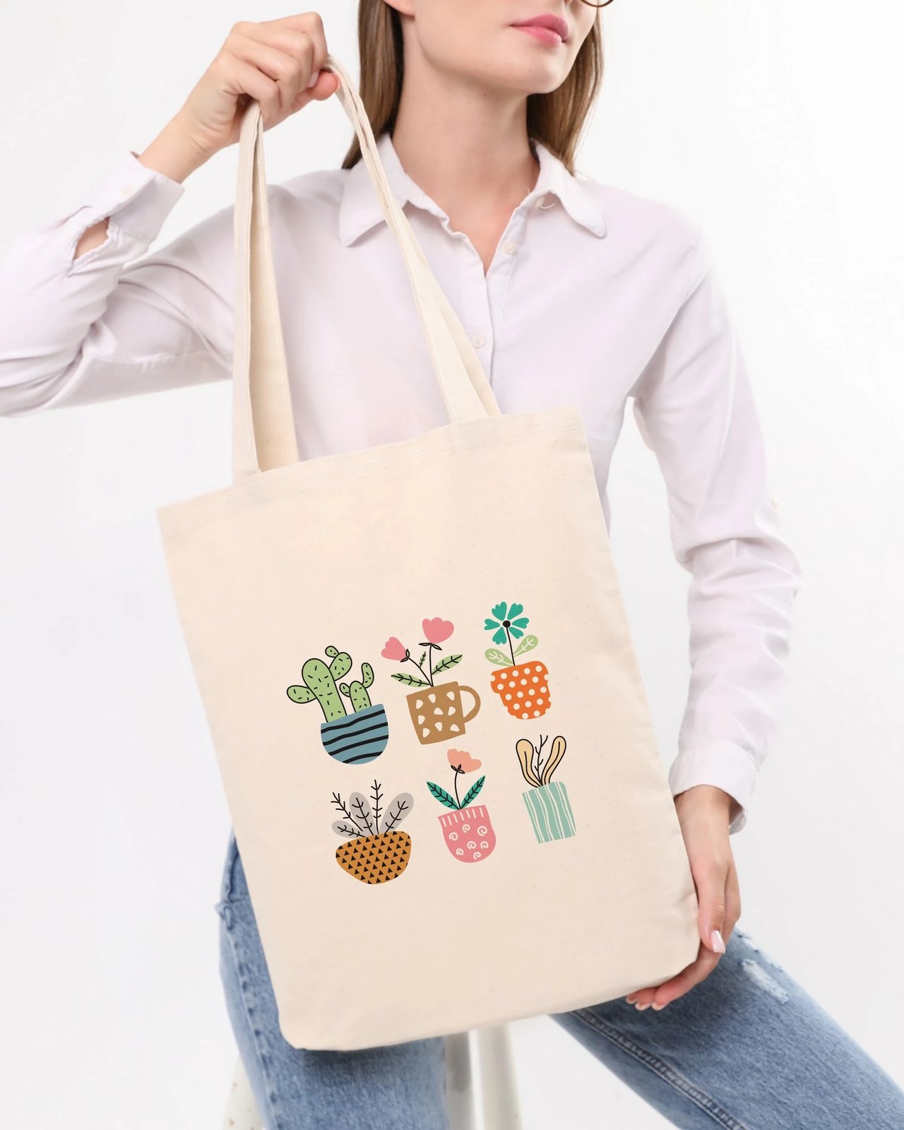 Çantë tote Zoozie Bags, 0577, ngjyrë krem