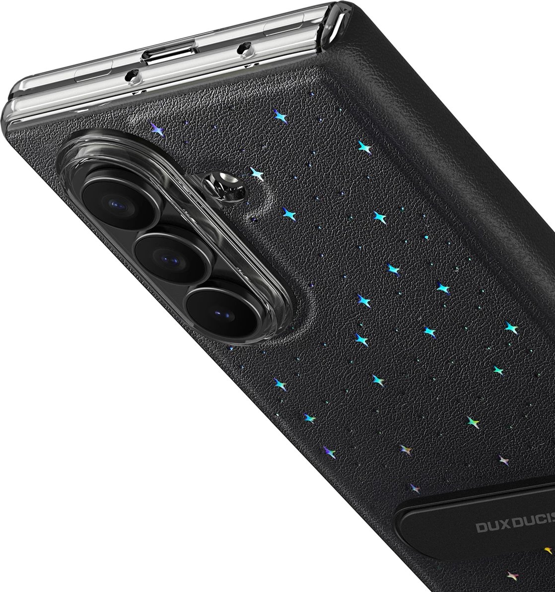 Mbështjellës Dux Ducis Stex për Samsung Galaxy Z Fold 7, me stand 360°, me xham të temperuar, i zi
