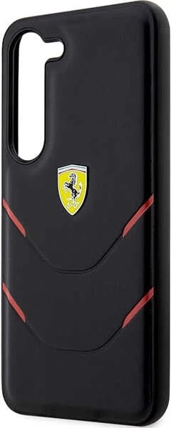 Mbështjellës Ferrari Hot Stamp Lines për Samsung Galaxy S23+, i zi