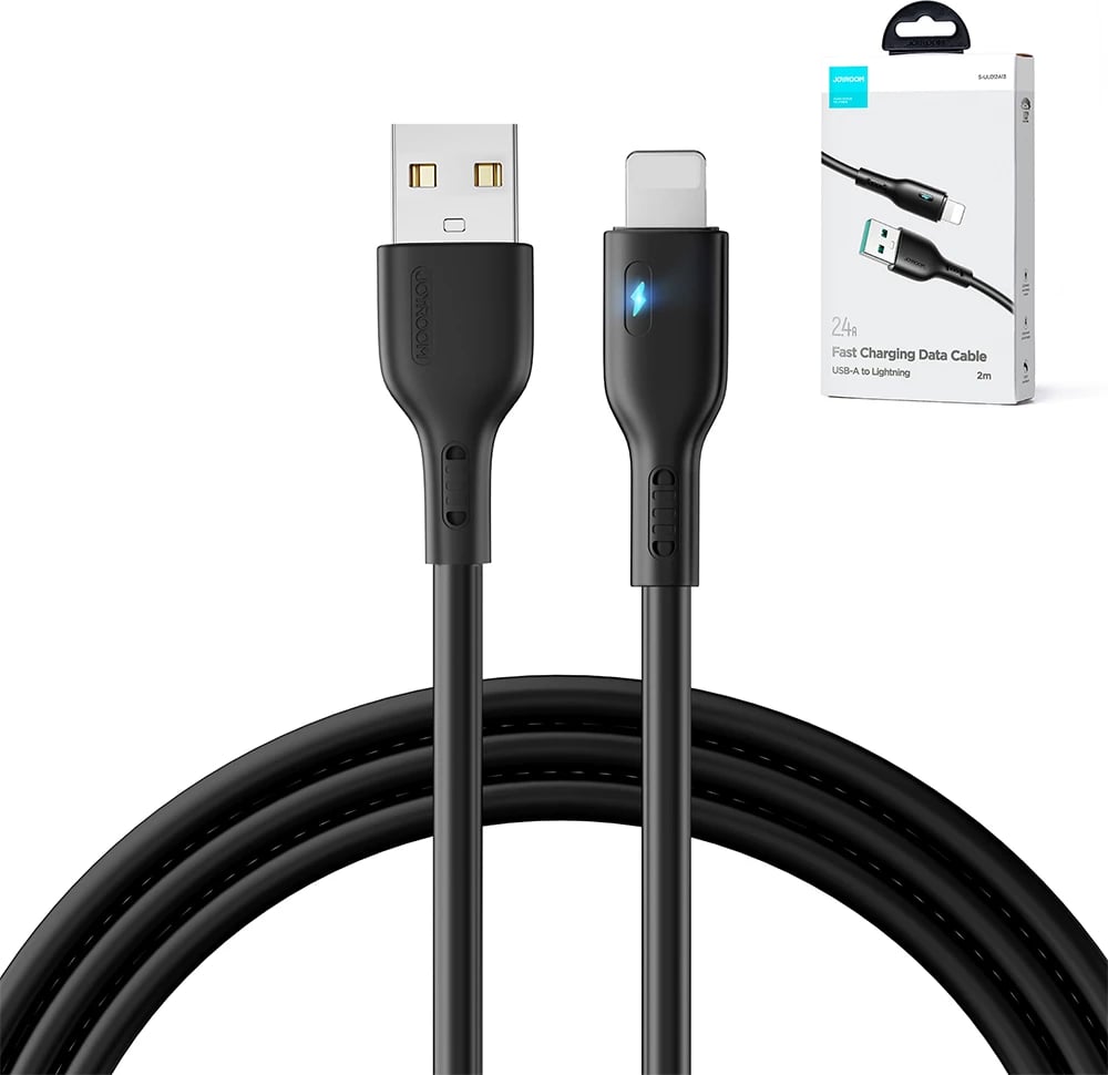 Kabllo Joyroom Premium Series A13, USB-A në Lightning, 2m, e zezë