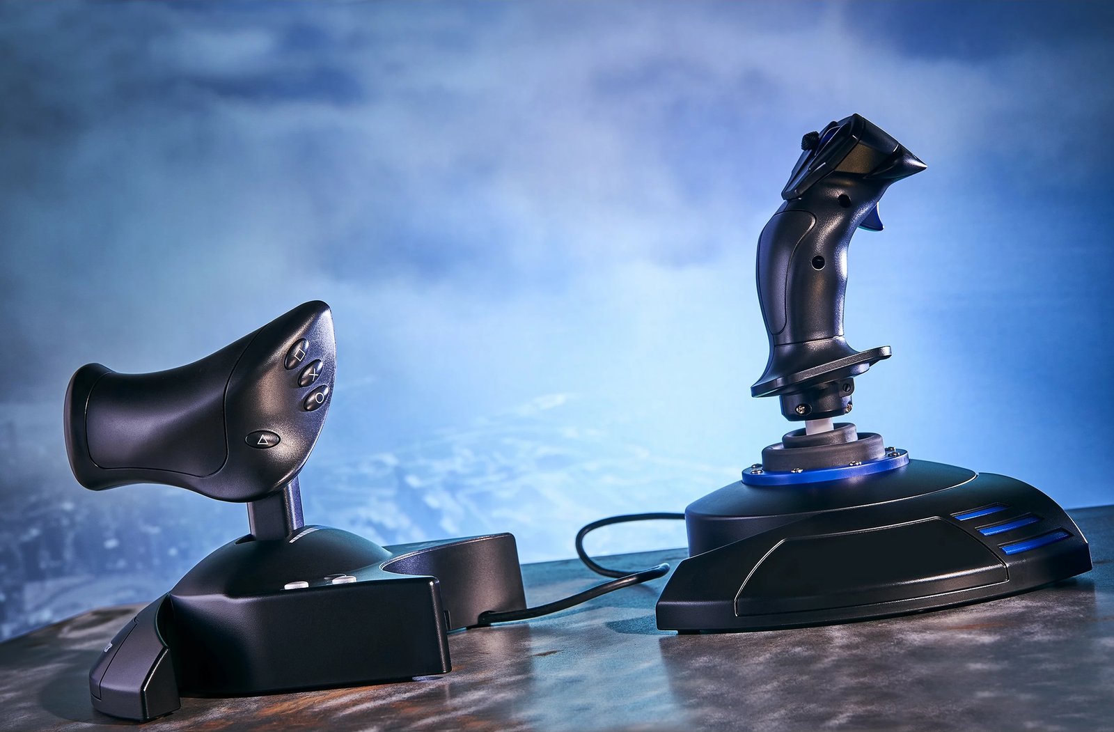 Joystick Thrustmaster T.Flight Hotas 4, PC, PlayStation 4, USB 2.0, i zi, blu