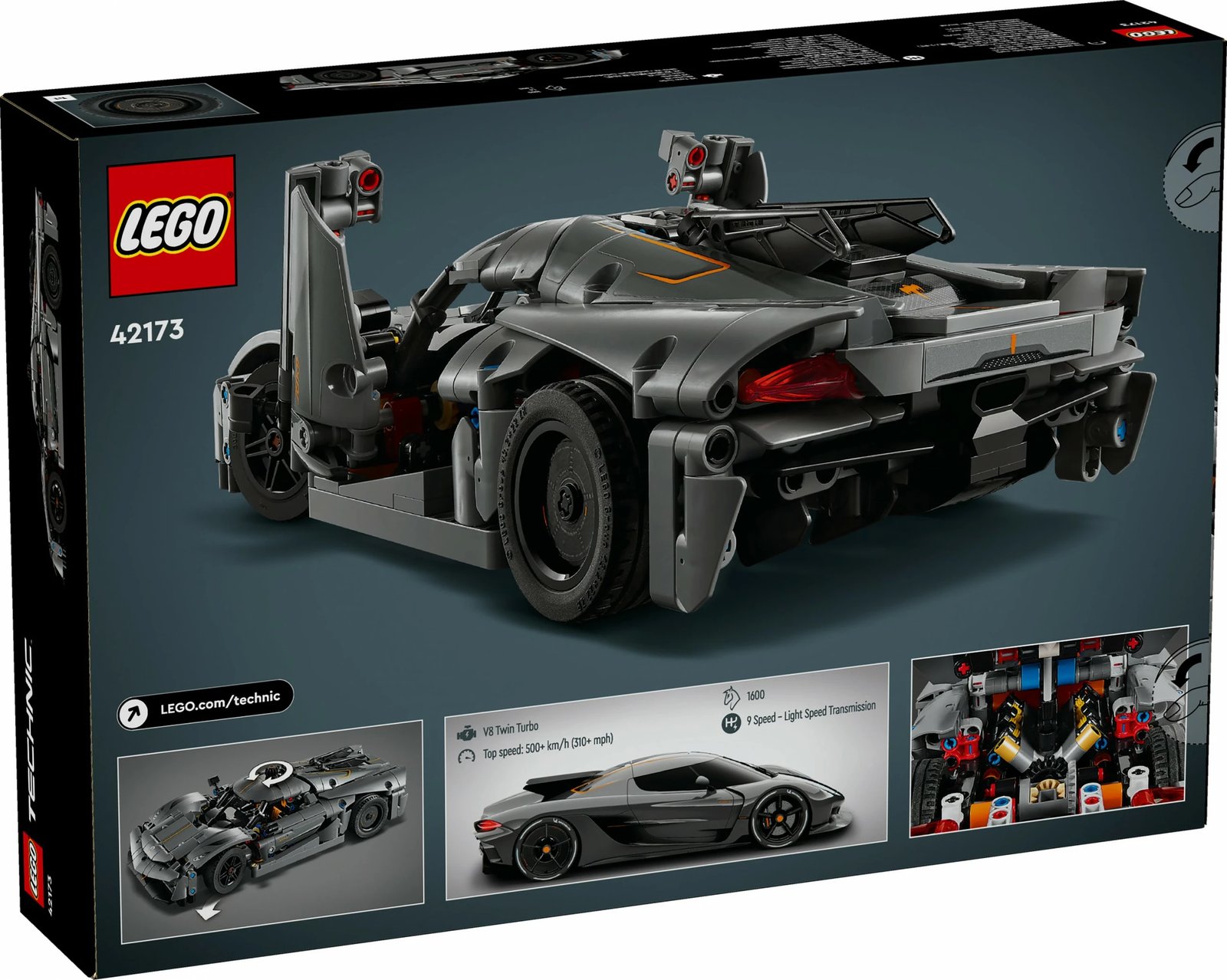 Set ndërtimi LEGO Koenigsegg Jesko Absolut, 801 copë, Gri Set ndërtimi LEGO Koenigsegg Jesko Absolut, 801 copë, Gri