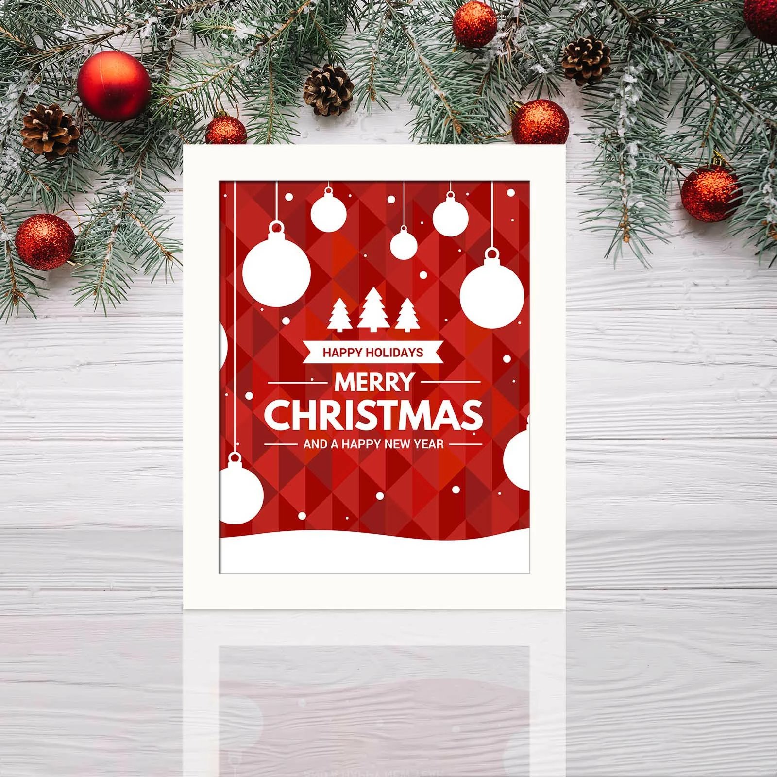 Pikturë dekorative me kornizë MDF, shumëngjyrëshe, Wallity, BCTNOEL-004