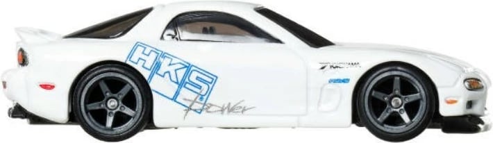 Makina lodër Hot Wheels Mazda RX-7 FD, Fast & Furious, 1:64, e bardhë