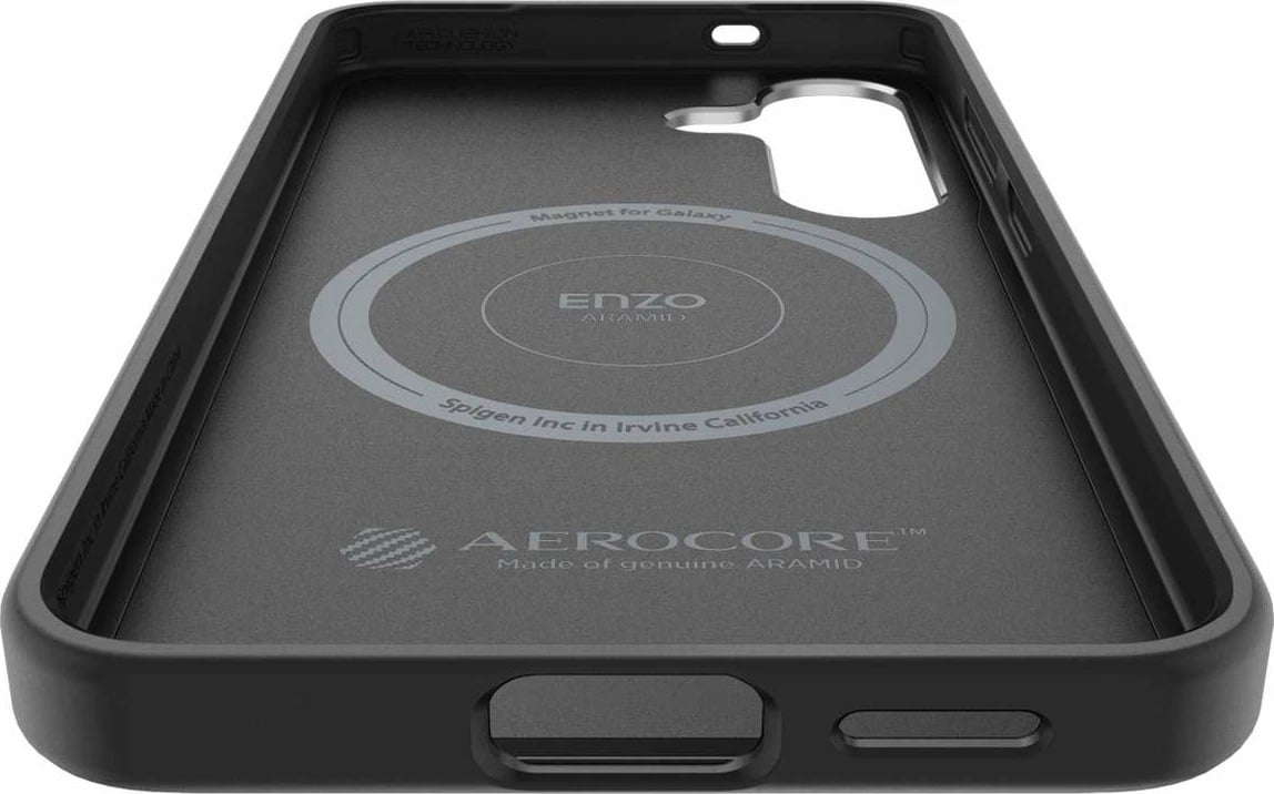 Mbështjellës Spigen Enzo Aramid GP-FPS931PGABW për Samsung Galaxy S25, MagFit, i zi