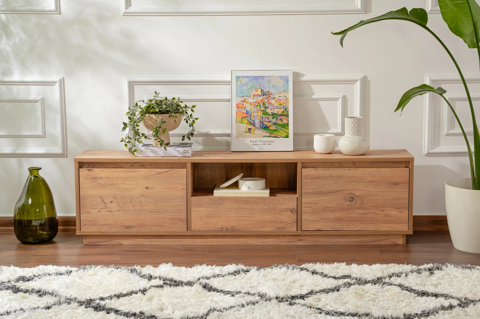 Komodë TV Nordure, Vanguard, ngjyrë Atlantic Pine