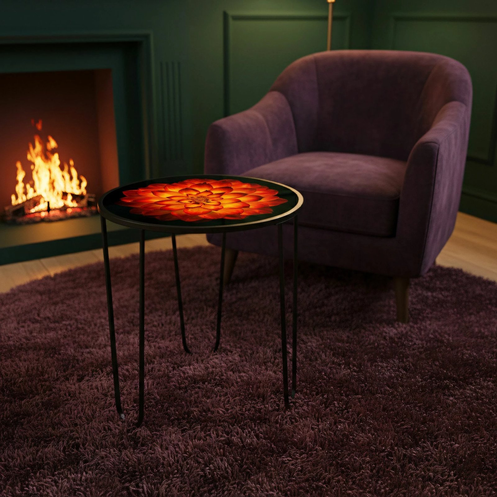 Tavolinë kafeje Mandala, ngjyra të ndryshme, Skye Decor, Shb-033-E