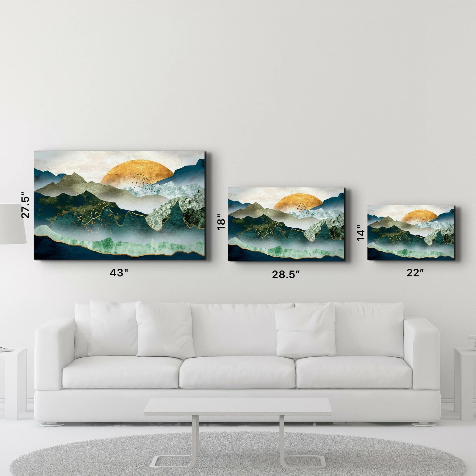 Pikturë dekorative prej xhami të temperuar, shumëngjyrëshe, CAM-1060, 46x72cm