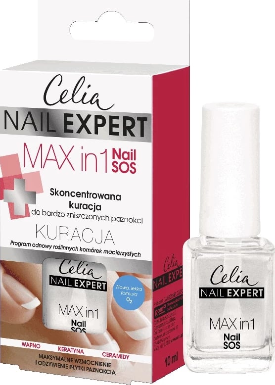 Trajtim për thonj për femra Celia Nail Expert Max In 1 Nail SOS, 10ml