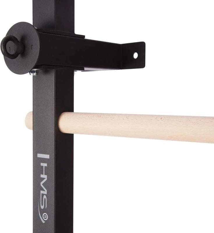 Shkallë gjimnastike multifunksionale HMS, ngjyrë e zezë/kafe