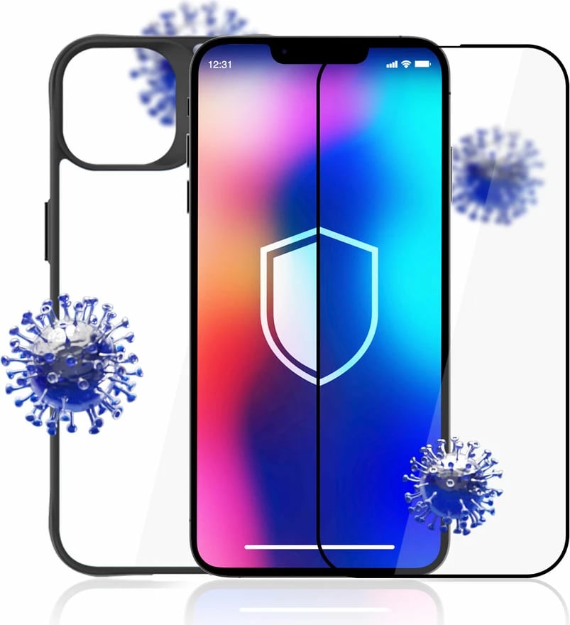 Mbështjellës 3mk Comfort Set 4in1 për iPhone 14, i zi