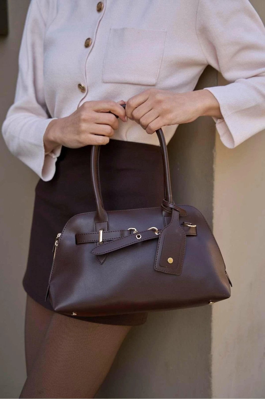 Çantë dore Zoozie Bags, ngjyrë kafe, MK1020225SV10-002