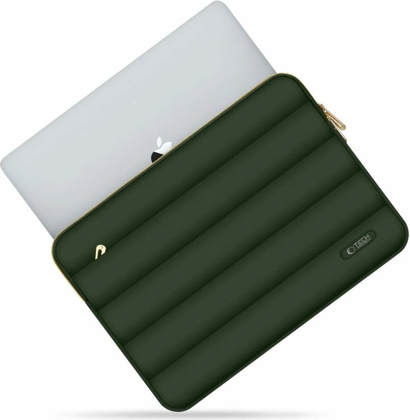 Mbështjellës laptopi Tech-Protect Puffy 13-14 inç me çantë aksesorësh, ulliri