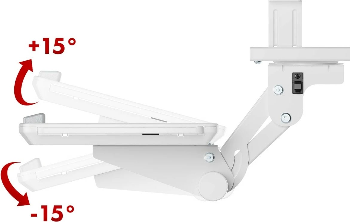 Mbajtës tastiere Maclean MC-156 W, nën tavolinë, i bardhë