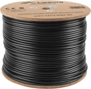 Kabllo rrjeti Lanberg, LCF5-21CU-0305-BK, 305m, Cat5e F/UTP (FTP), i zi 