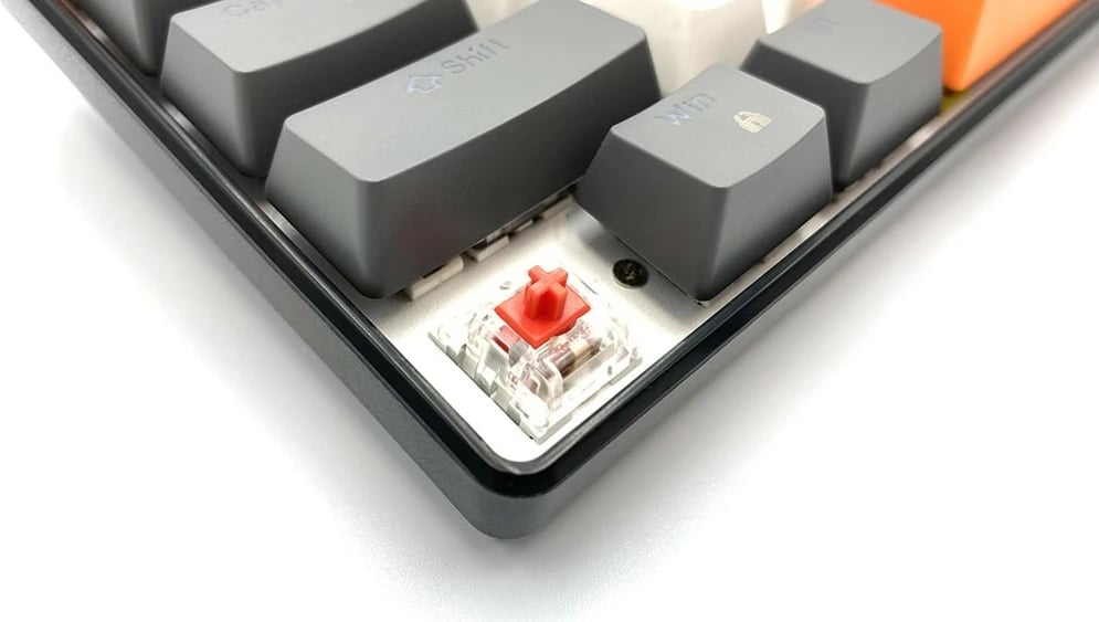 Tastierë mekanike Media-Tech ZONE 61 MT1258, 60%, me kabllo, LED, anthracite/portokalli/e bardhë