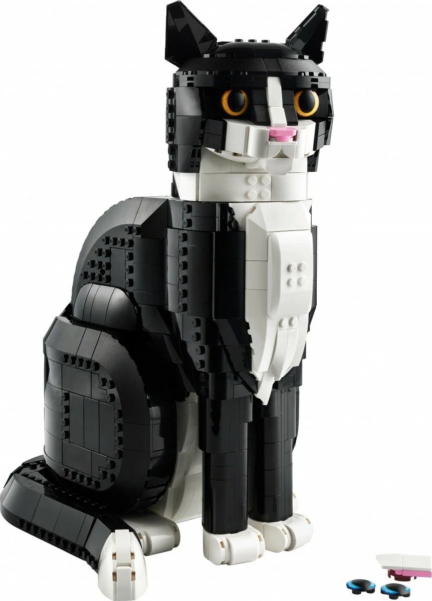 Set ndërtimi LEGO Ideas 21349 Tuxedo Cat 1710 pjesë 32 cm 18+, bardhë e zezë