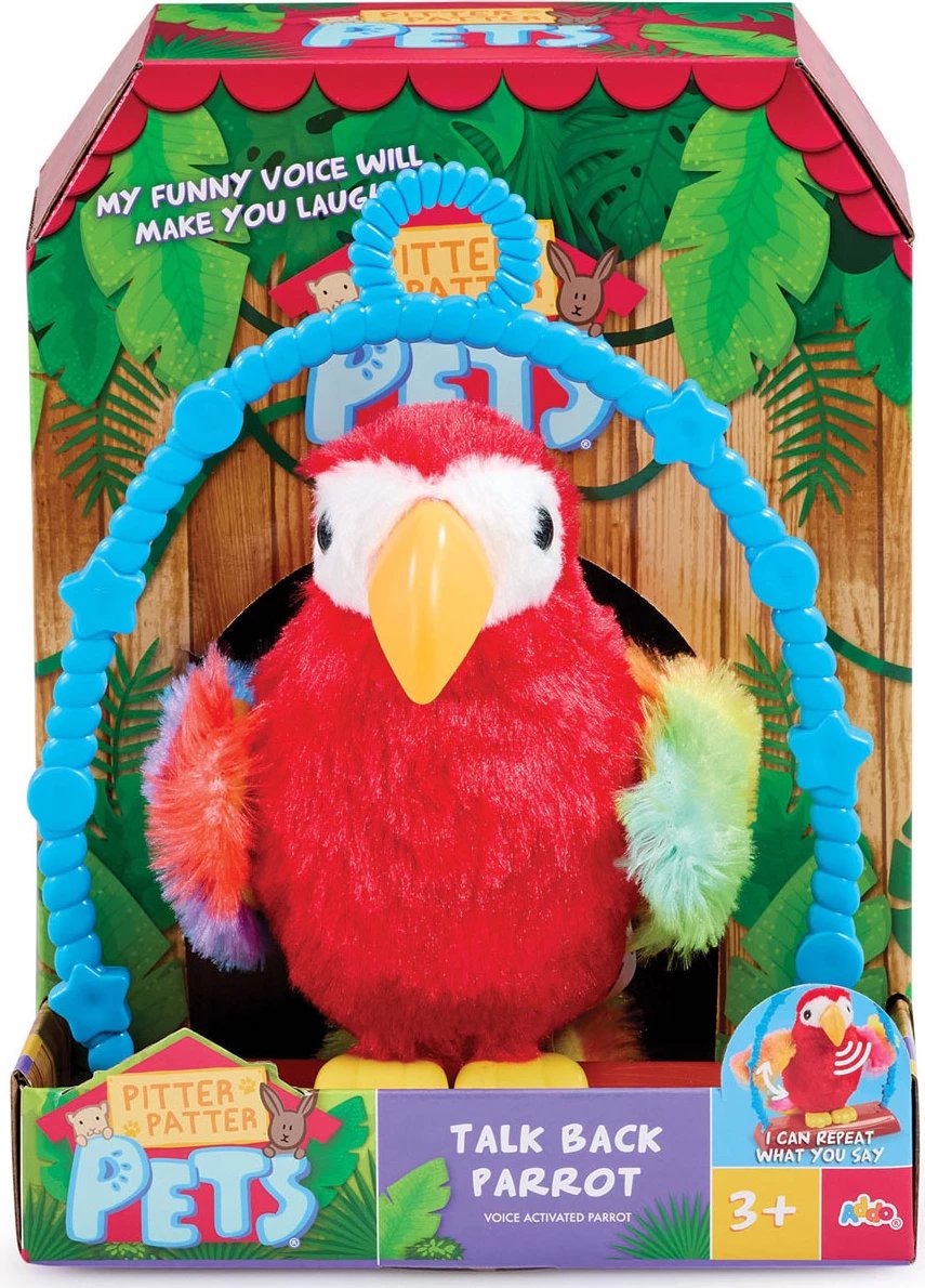 Pitter Patter Pets Talk Back Parrot Electronic Pet