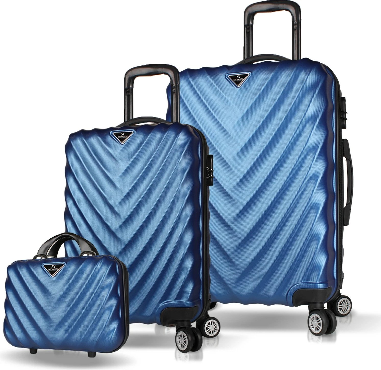 Set valixhesh (3 copë), ngjyrë kaltër e errët, Zoozie Bags, 7538