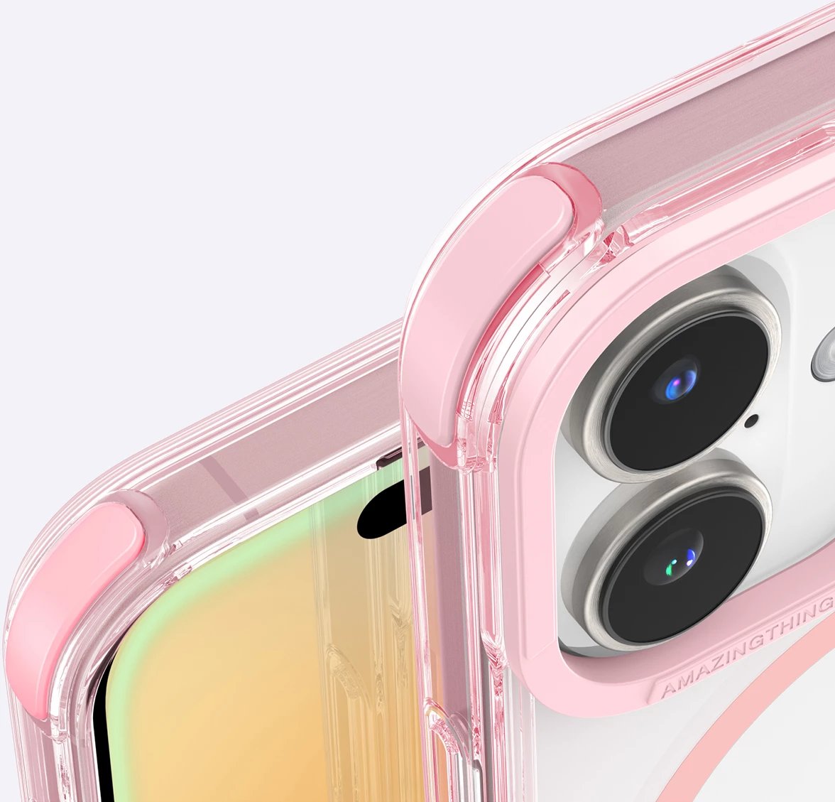 Mbështjellës AmazingThing Omni Mag për iPhone 16, rozë e errët
