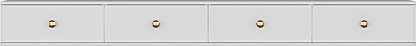 Komodë TV Zuzu Double, e bardhë, Skye Decor