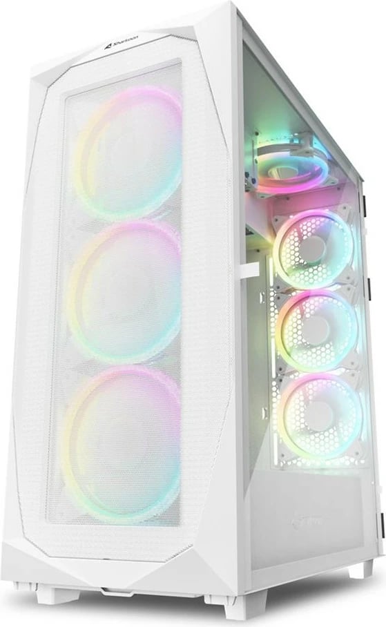 Kasë Sharkoon REV300 midi tower e bardhë me RGB