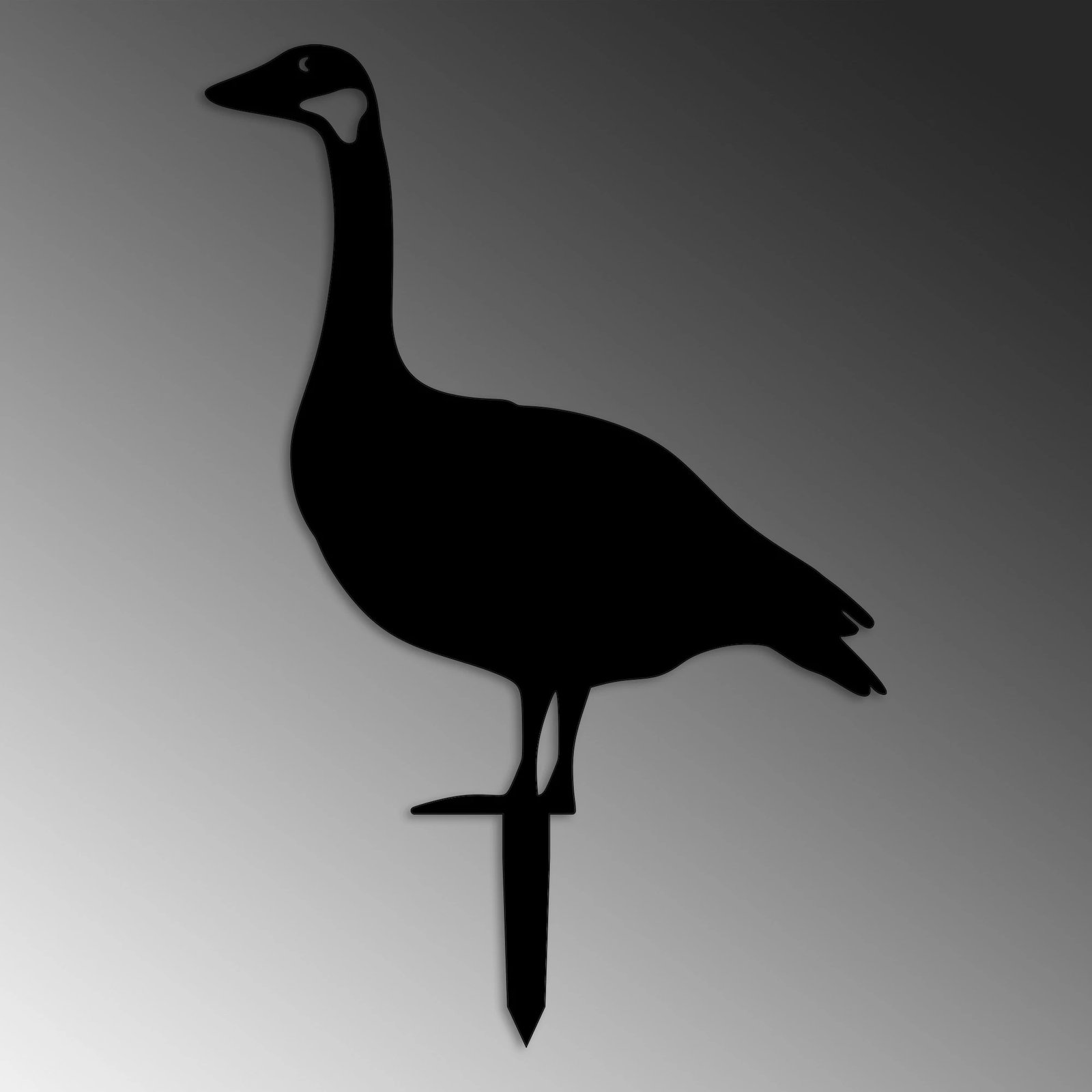 Objekt dekorativ për kopsht, dizajn Aberto, patë, ngjyrë e zezë, 64x44cm