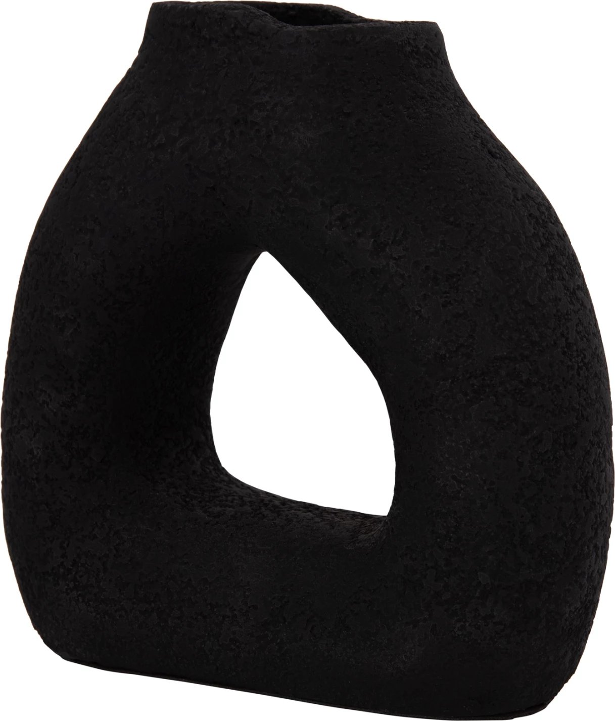 Vazo dekorative tavoline DECANT, terrakotë e zezë, FH4667.01S, 17.5x6.5x17cm