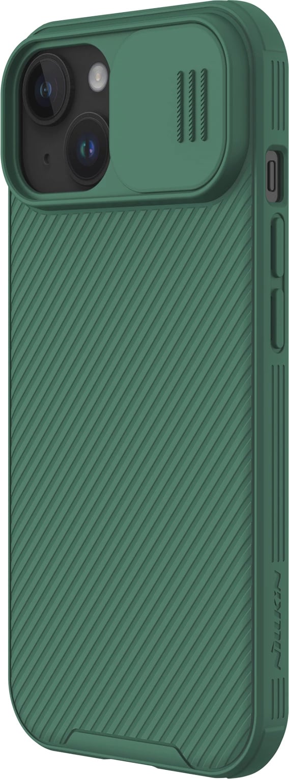 Mbështjellës Nillkin CamShield Pro Magnetic për iPhone 15 Plus, me mbrojtës kamere, Gjelbër