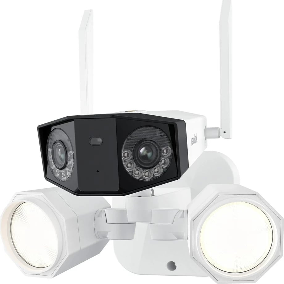 Kamerë Reolink Floodlight Series F750W, 4K, Wi-Fi, Pamje Panoramike 180°, Bardhë