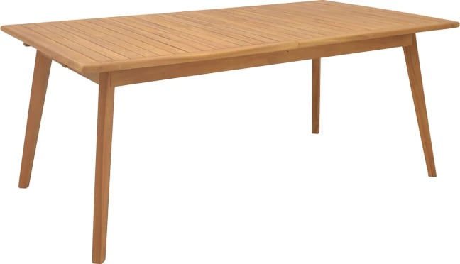Tavolinë me karrige 7 copë Ganny-Pino dru teak ngjyrë natyrale - e zezë 180/240x100x75cm