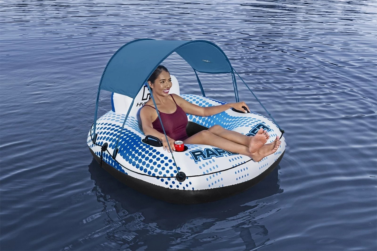 Gomone fryrëse Bestway Hydro-Force Rapid Rider me hije të lëvizshme, 1.23 m, shumëngjyrëshe